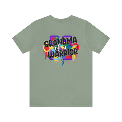 grandma of a warrior Unisex Jersey Short Sleeve Tee