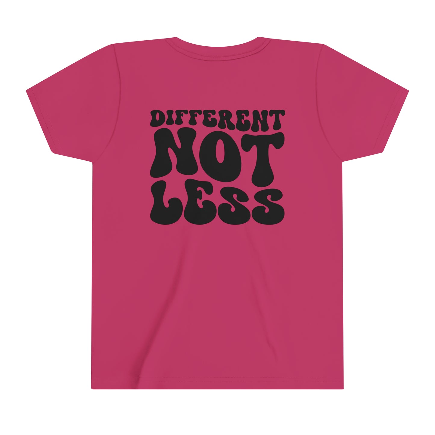 different not less Youth Short Sleeve Tee