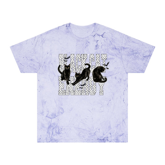 Black cat energy Unisex Color Blast T-Shirt