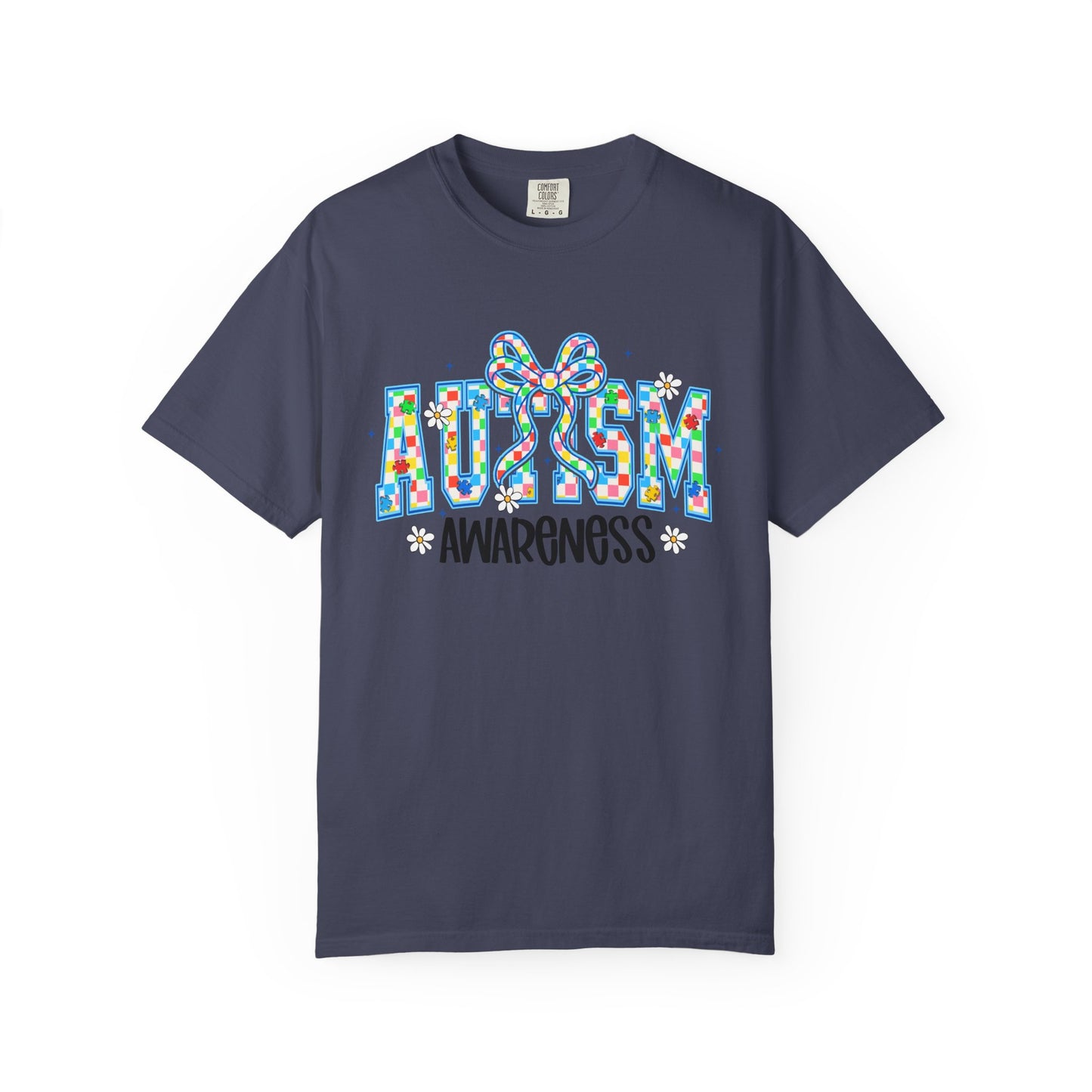 Autism Awareness T-Shirt — Colorful Puzzle Ribbon Tee