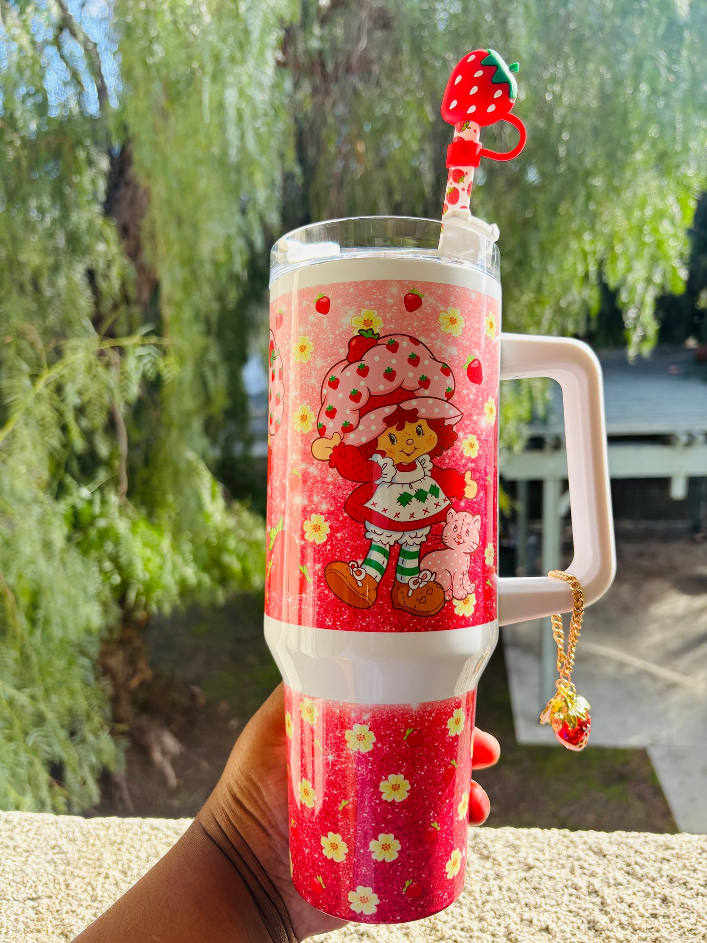 Strawberry shortcake w/accessories add on 40oz tumbler