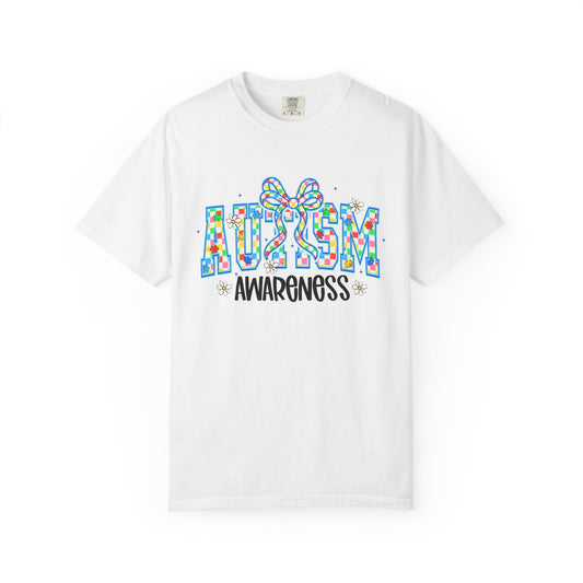 Autism Awareness T-Shirt — Colorful Puzzle Ribbon Tee