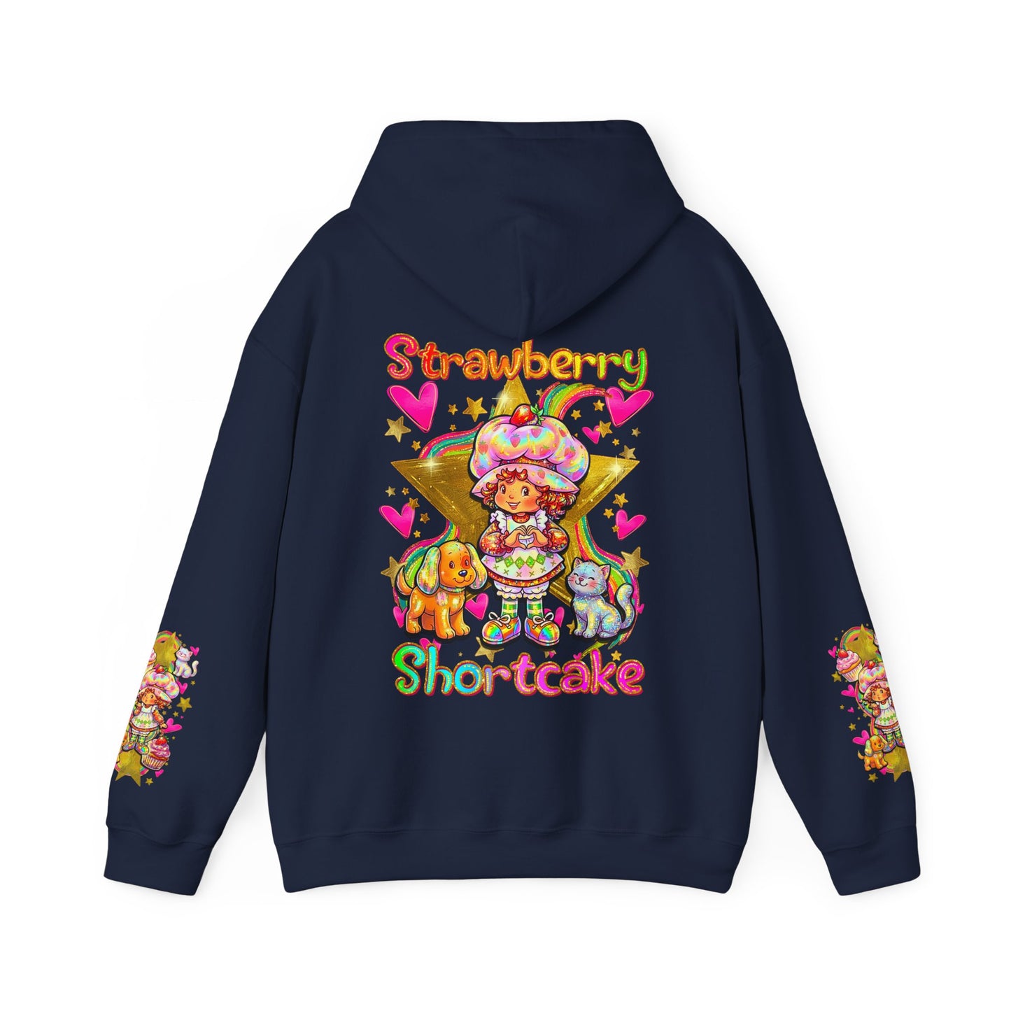 Strawberry Shortcake Hoodie — Cute Retro Cartoon Hooded Sweatshirt