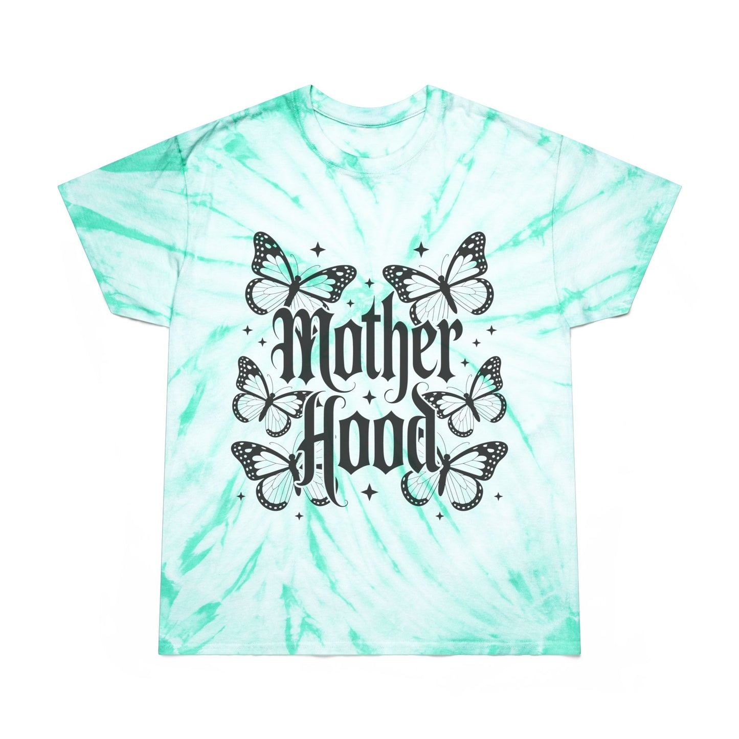 Motherhood Tie-Dye Tee — Butterfly Cyclone Graphic