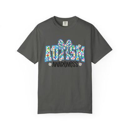 Autism Awareness T-Shirt — Colorful Puzzle Ribbon Tee