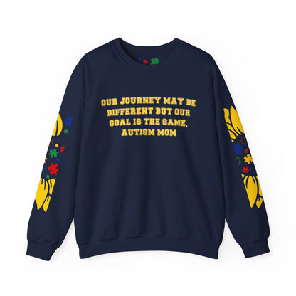 same goal autism mom Unisex Heavy Blend™ Crewneck Sweatshirt