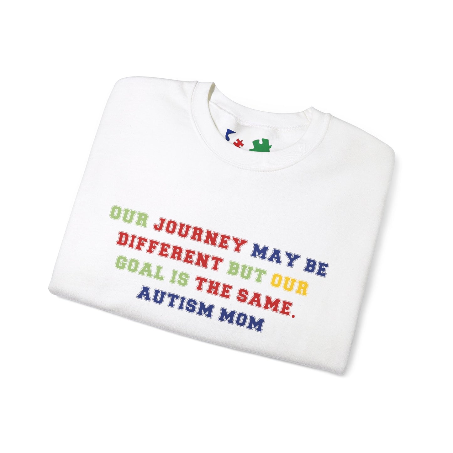 same goal autism mom Unisex Heavy Blend™ Crewneck Sweatshirt