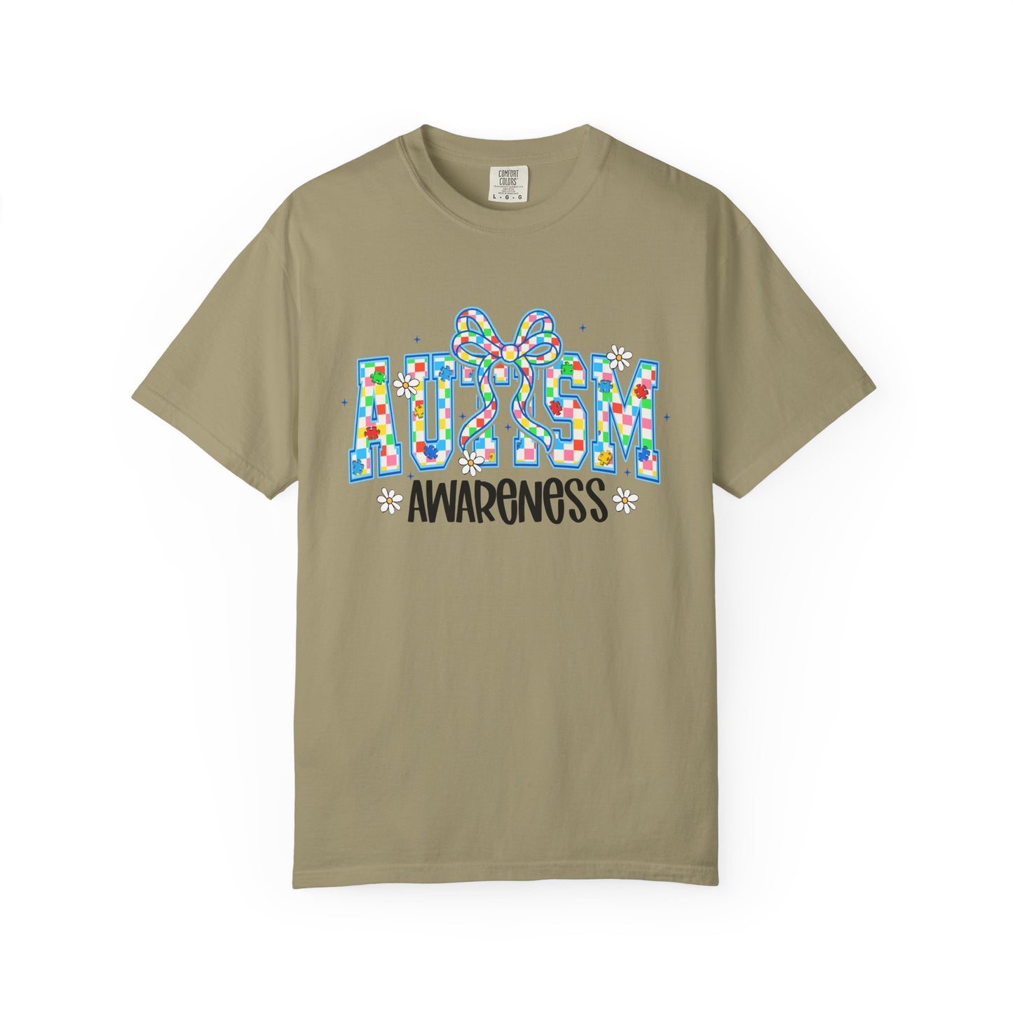 Autism Awareness T-Shirt — Colorful Puzzle Ribbon Tee