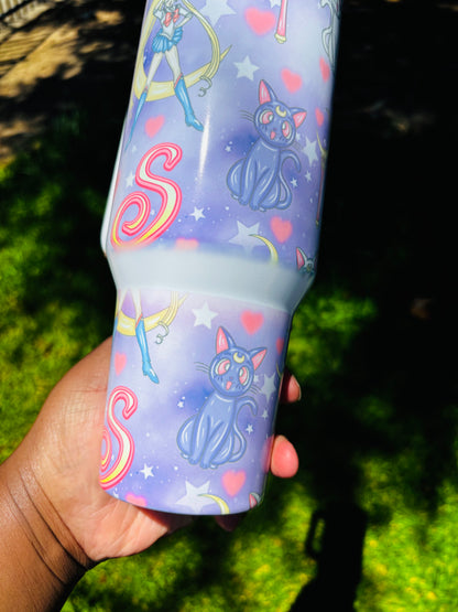 Purple sailor Moon 40oz tumbler