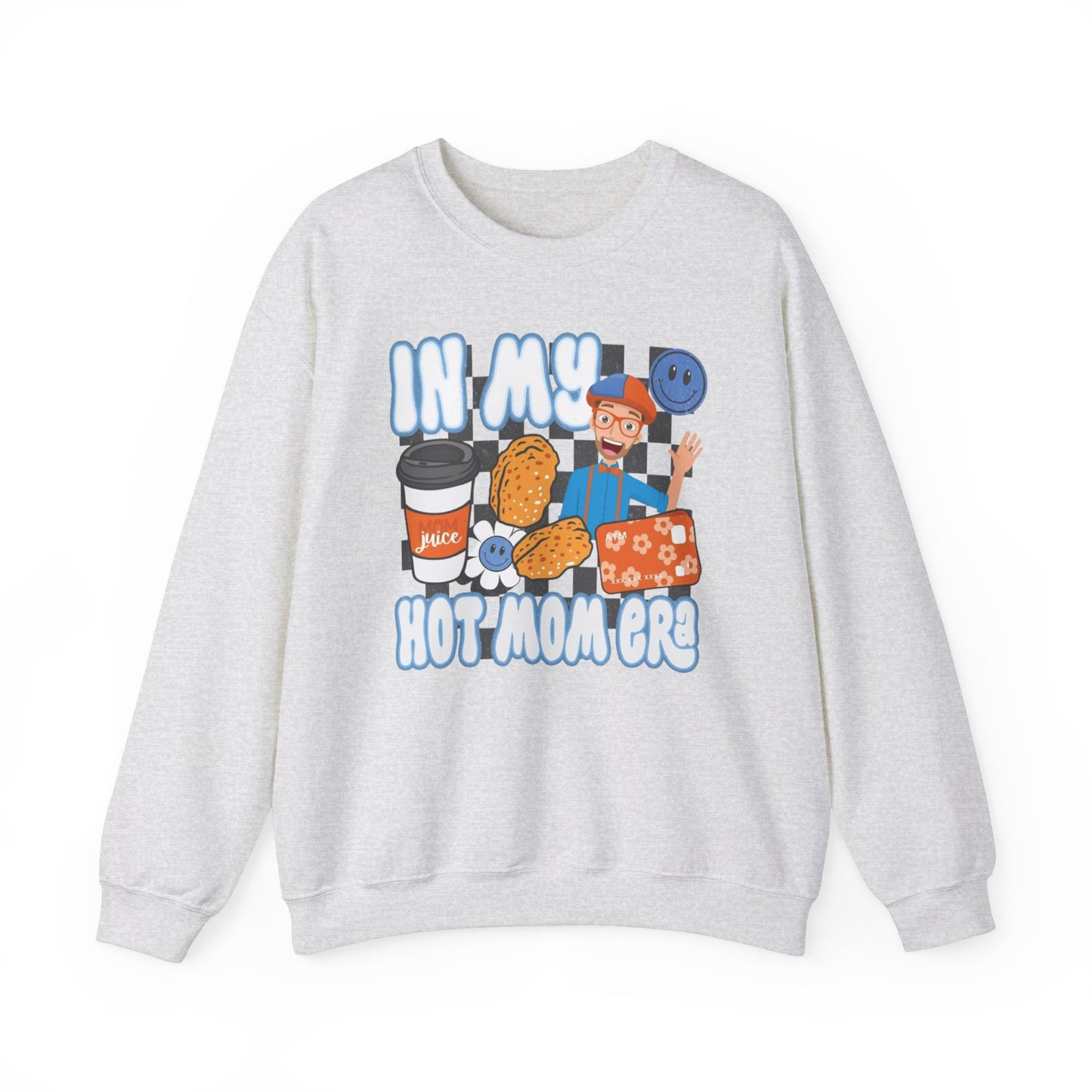 In my hot blippi mom era Unisex Heavy Blend™ Crewneck Sweatshirt