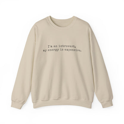 I’m an introvert, my energy is expensive Minimalist Crewneck