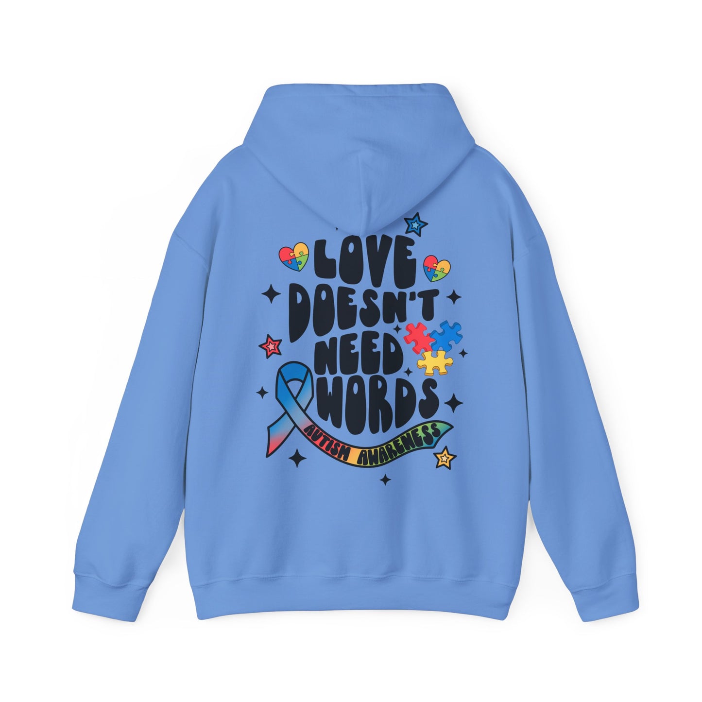 love doesn't need words Unisex Heavy Blend™ Hooded Sweatshirt