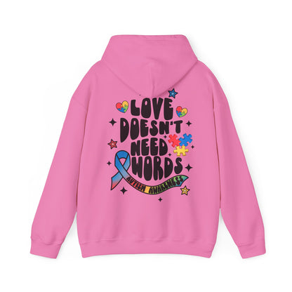 love doesn't need words Unisex Heavy Blend™ Hooded Sweatshirt