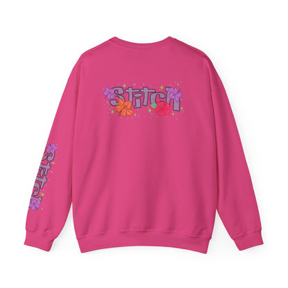 Lace floral stitch Crewneck Sweatshirt