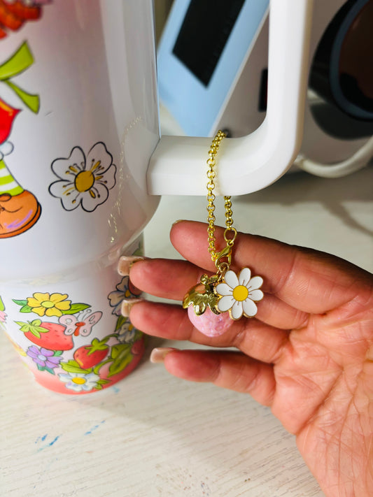 Strawberry and flower handle chains