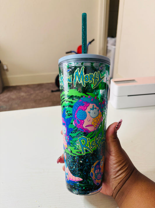 Rick nd Morty 24oz acrylic tumbler