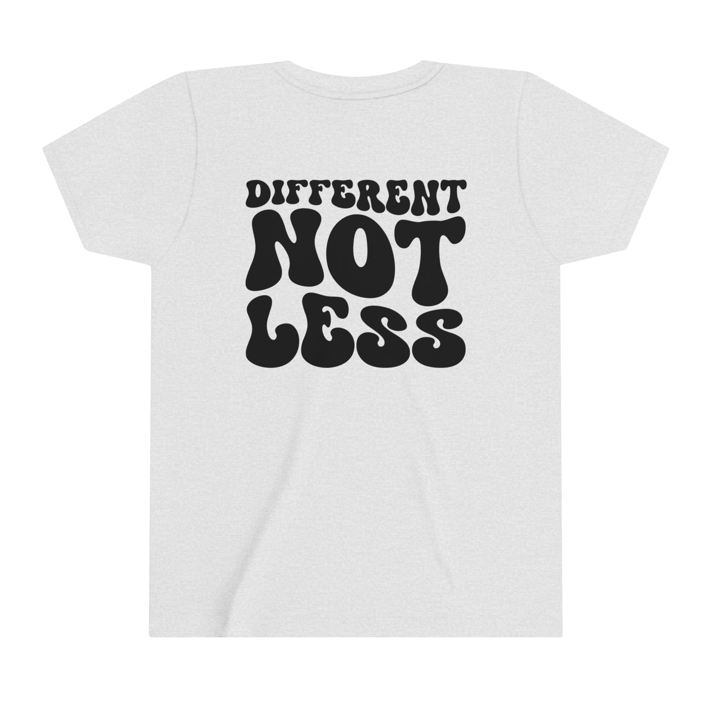 different not less Youth Short Sleeve Tee