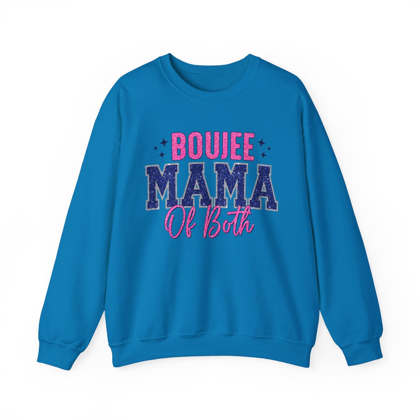 boujee mama of both Unisex Heavy Blend™ Crewneck Sweatshirt