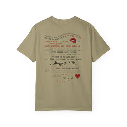 Damon and Elena toxic love club Lyric Collage T-shirt