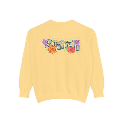 Stitch lace floral Graphic Sweatshirt