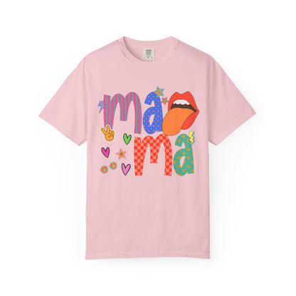 Mama Graphic T-Shirt — Colorful Retro Pop Art Design