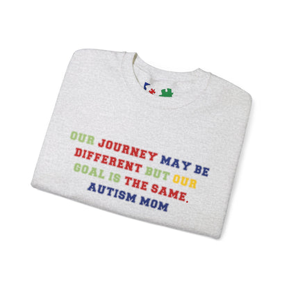 same goal autism mom Unisex Heavy Blend™ Crewneck Sweatshirt