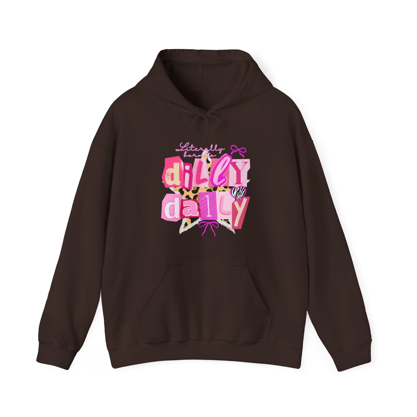 “Daily Gal” Pink Retro Hoodie – Cute Aesthetic Graphic Sweatshirt