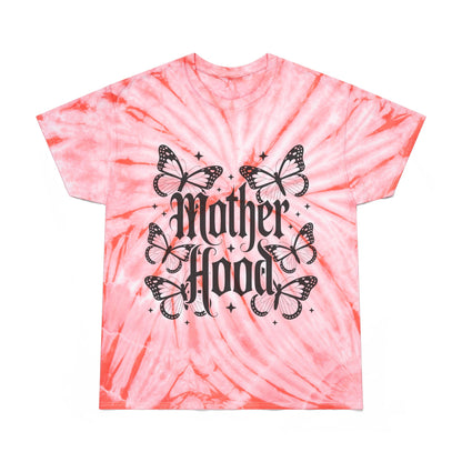 Motherhood Tie-Dye Tee — Butterfly Cyclone Graphic