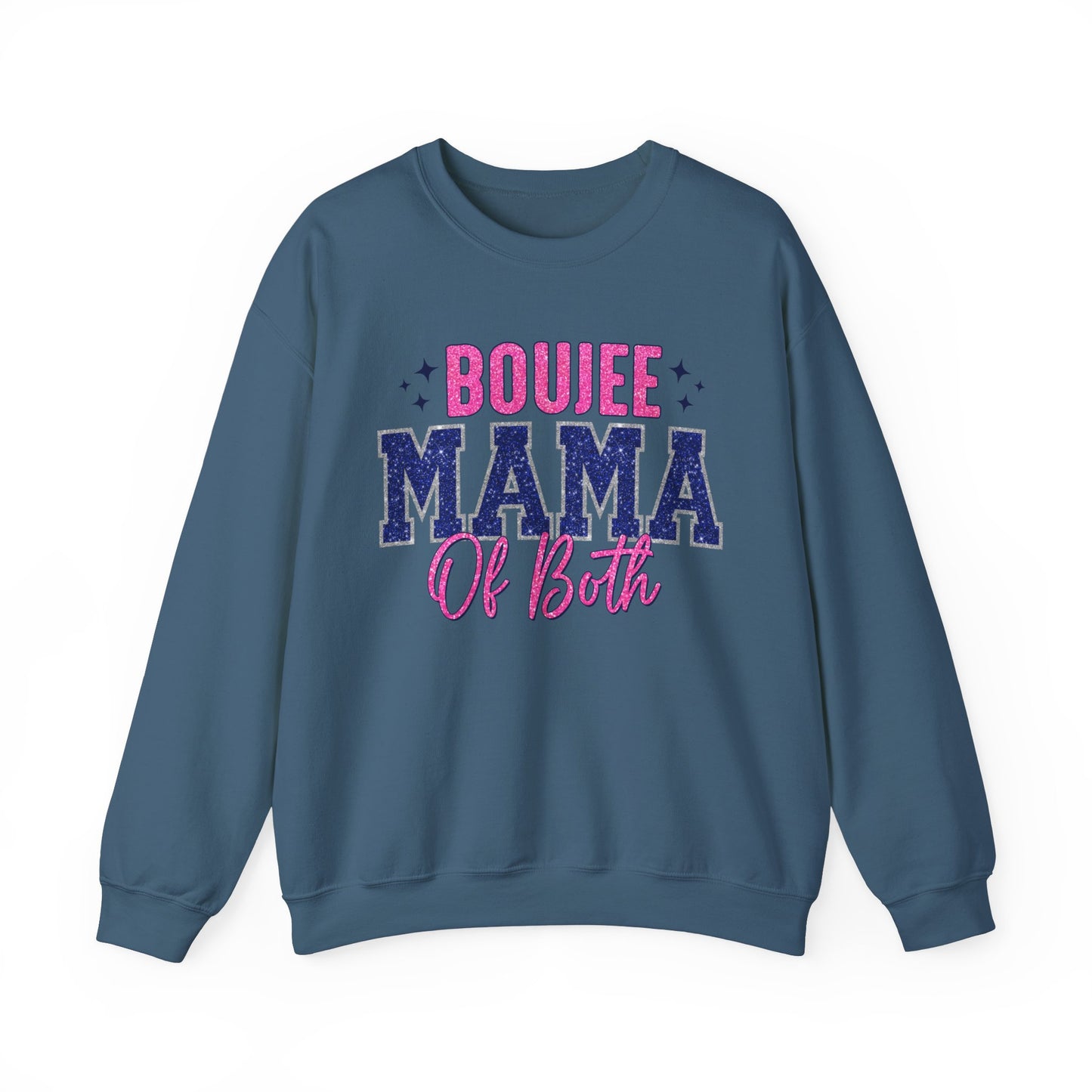 boujee mama of both Unisex Heavy Blend™ Crewneck Sweatshirt