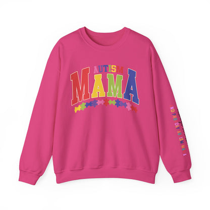 proudly autism mama Unisex Heavy Blend™ Crewneck Sweatshirt