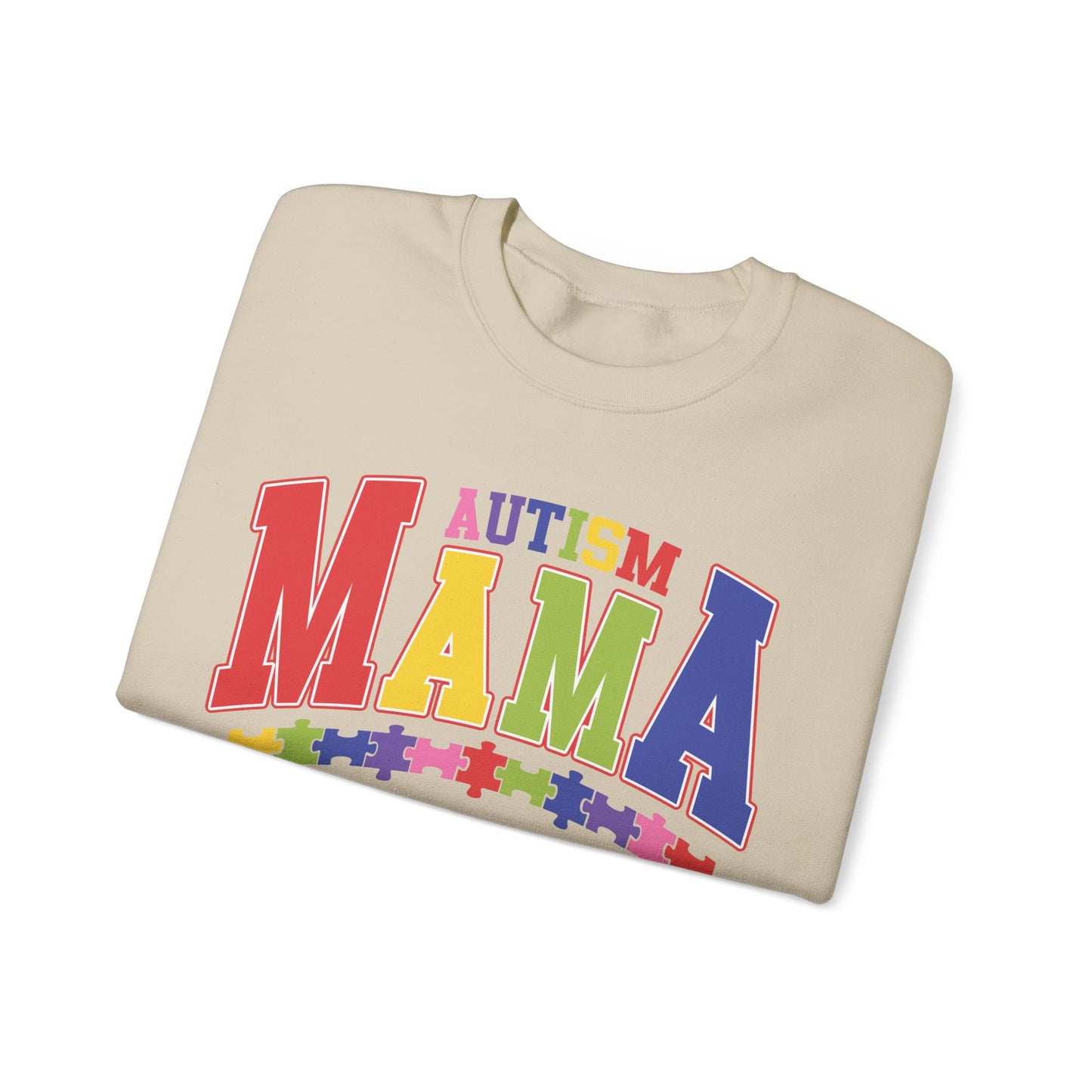 proudly autism mama Unisex Heavy Blend™ Crewneck Sweatshirt