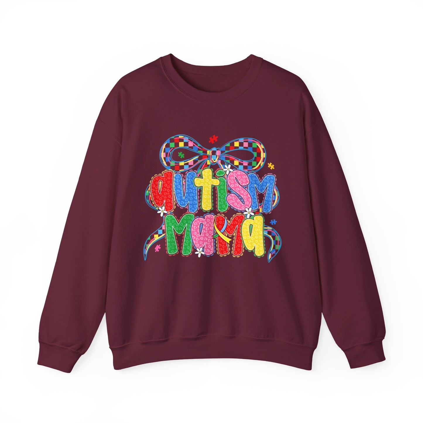 Colorful "Autism Mama" Ribbon Support Pullover