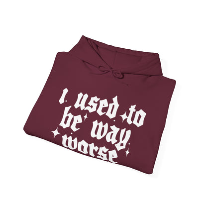 I use to be worse Unisex Heavy Blend™ Hooded Sweatshirt