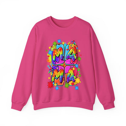 puzzle piece mama Unisex Heavy Blend™ Crewneck Sweatshirt