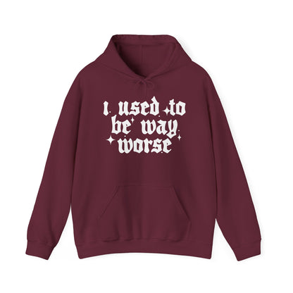 I use to be worse Unisex Heavy Blend™ Hooded Sweatshirt