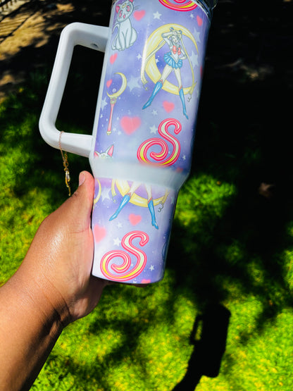 Purple sailor Moon 40oz tumbler
