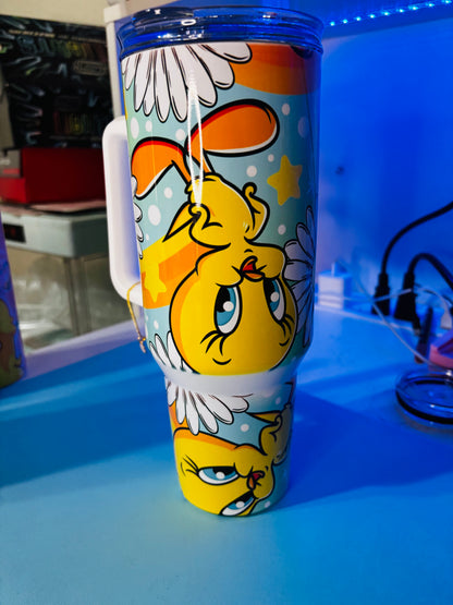Colorful tweety 40oz tumbler