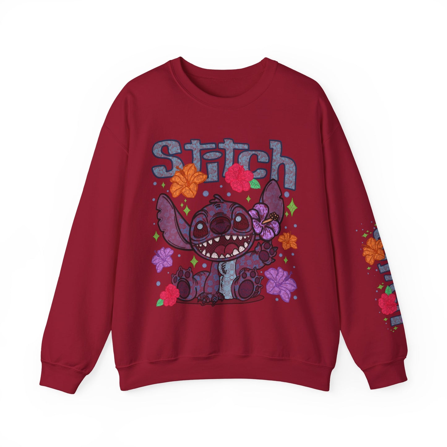 Lace floral stitch Crewneck Sweatshirt