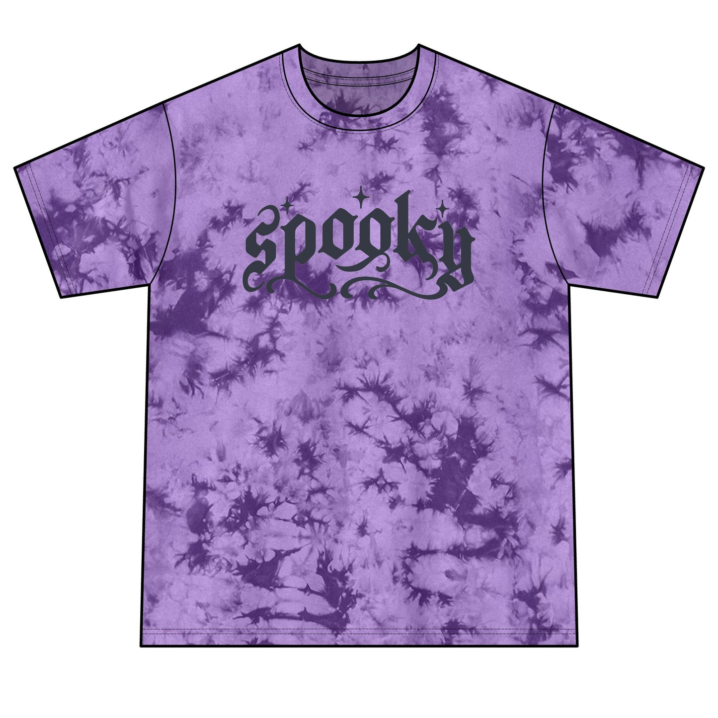 Spooky Unisex Crystal Tie-Dye Tee