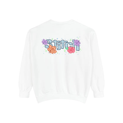 Stitch lace floral Graphic Sweatshirt
