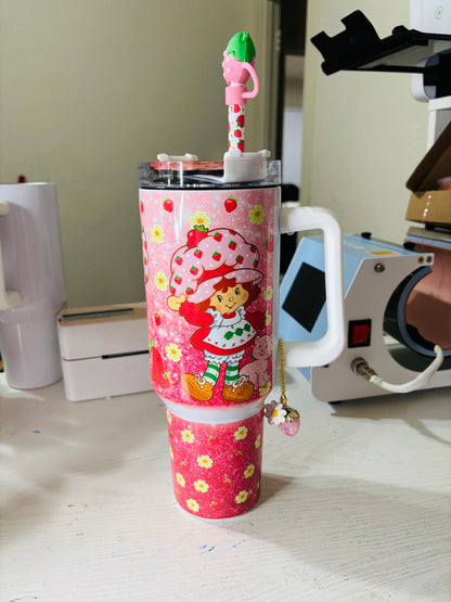 Strawberry shortcake w/accessories add on 40oz tumbler