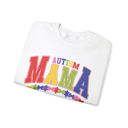 proudly autism mama Unisex Heavy Blend™ Crewneck Sweatshirt