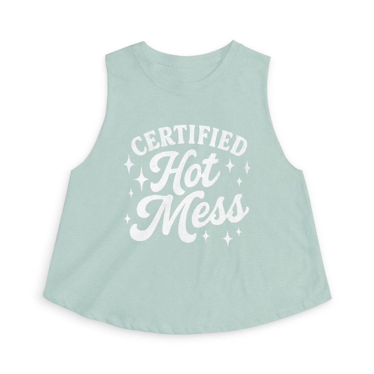 Certified Hot Mess Crop Top — Funny Women's Graphic Tank for Bachelorette, Parties & Casual Wear