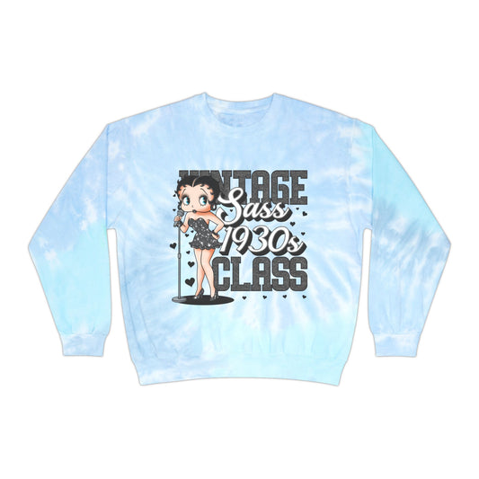 Vintage 1930s Betty Boop Tie-Dye Sweatshirt for Sass Lovers