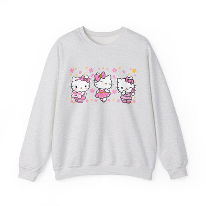 Hello Kitty Trio Pink Ballerina Crewneck Sweatshirt