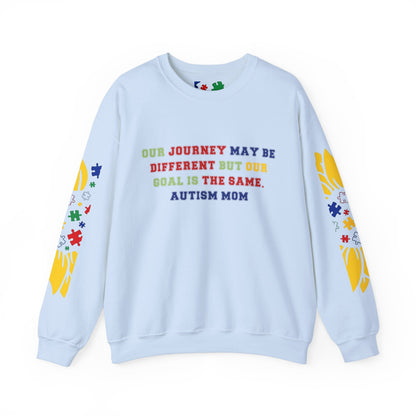 same goal autism mom Unisex Heavy Blend™ Crewneck Sweatshirt