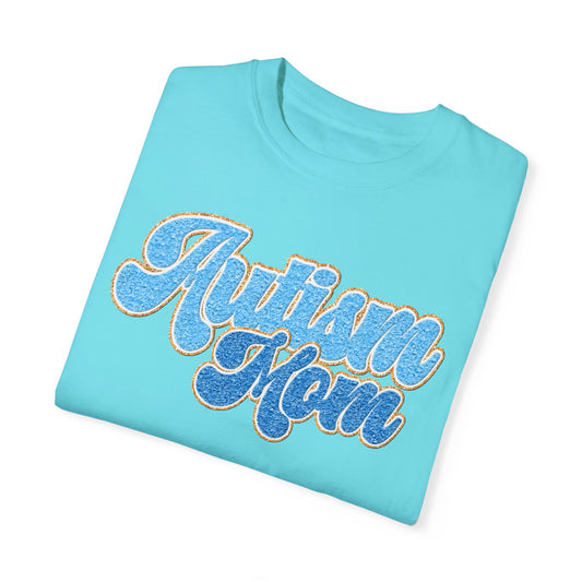 autism mom faux Unisex Garment-Dyed T-shirt