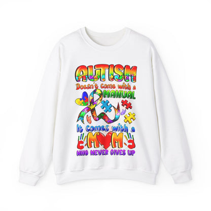 autism moms don't give up Unisex Heavy Blend™ Crewneck Sweatshirt