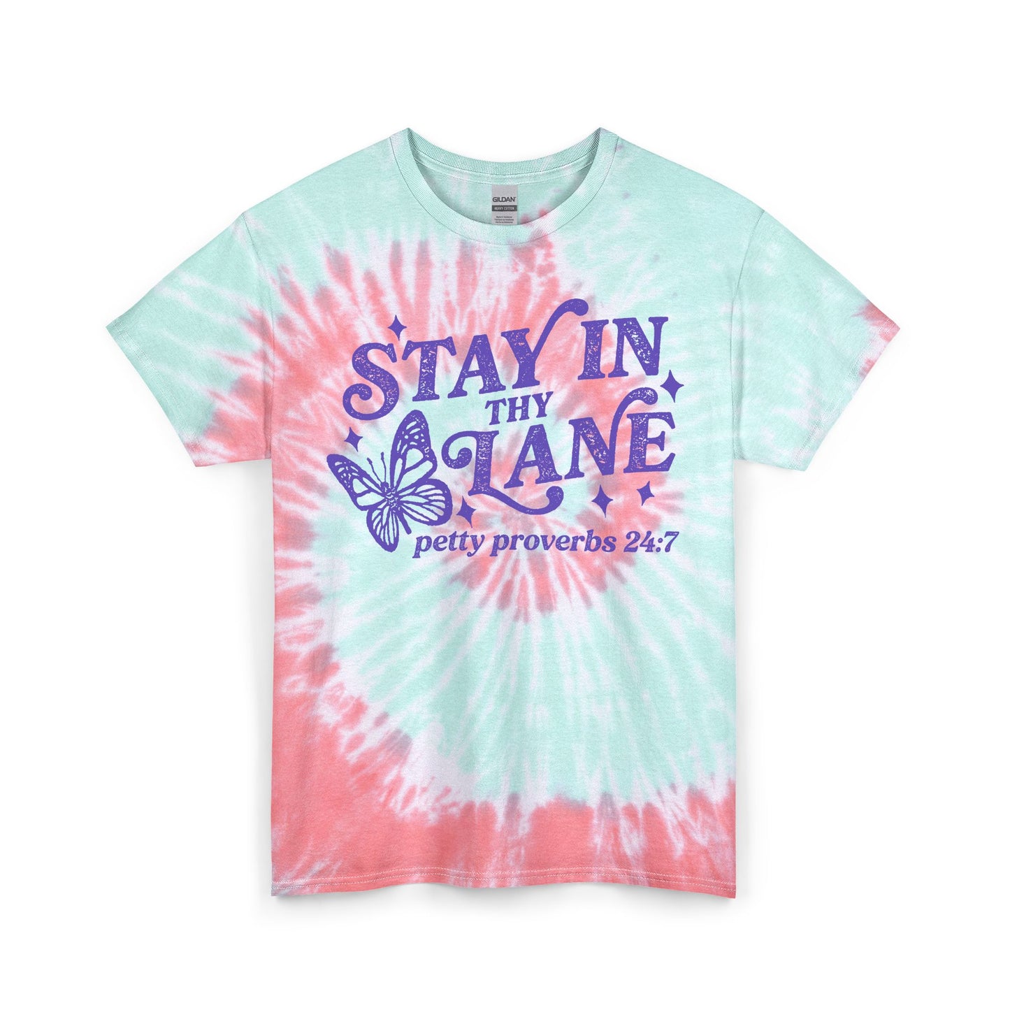 Stay In Your Lane Tie-Dye Tee — 'Stay in the Lane' Graphic Cotton T-Shirt