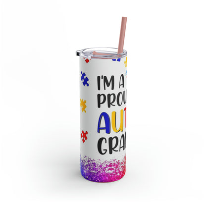 Proud autism grandma Maars Maker Skinny Matte Tumbler, 20oz